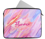 Personalised Any Name Marble Design Laptop Case Sleeve Tablet Bag 32