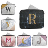 Personalised Any Name Marble Glitter Design Laptop Case Sleeve Tablet Bag 99