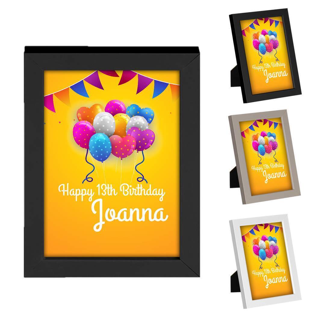 Personalised Birthday Wooden Frames Any Name Children Party Decoration Gift 4