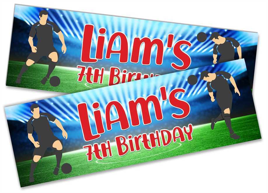 Personalised Birthday Banners Football Design Children Kids Party Decoration 56