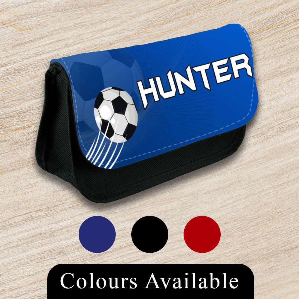 Personalised Pencil Case Football Girls Boys Stationary Kids School Bag 5