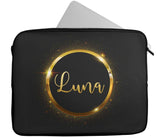 Personalised Any Name Glitter Design Laptop Case Sleeve Tablet Bag 68