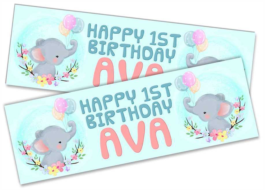 Personalised Birthday Banners Generic Design Children Kids Party Decoration 43