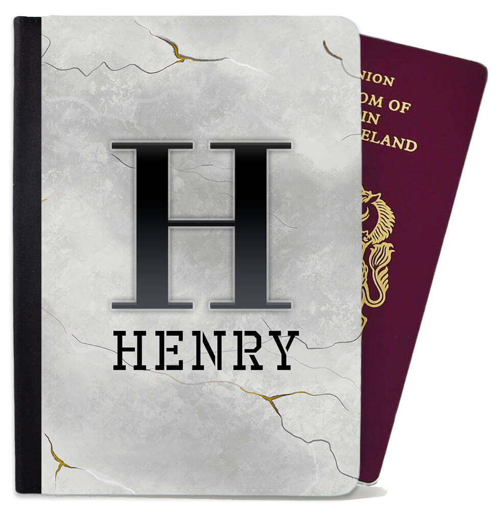 Personalised Marble Children Passport Cover Holder Any Name Holiday 15