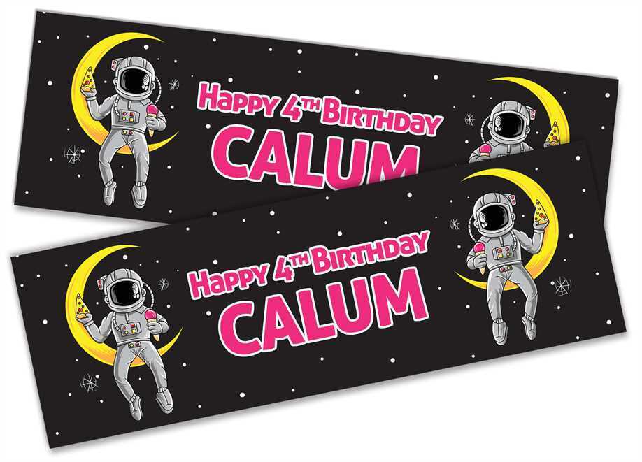 Personalised Birthday Banners Generic Design Children Kids Party Decoration 183