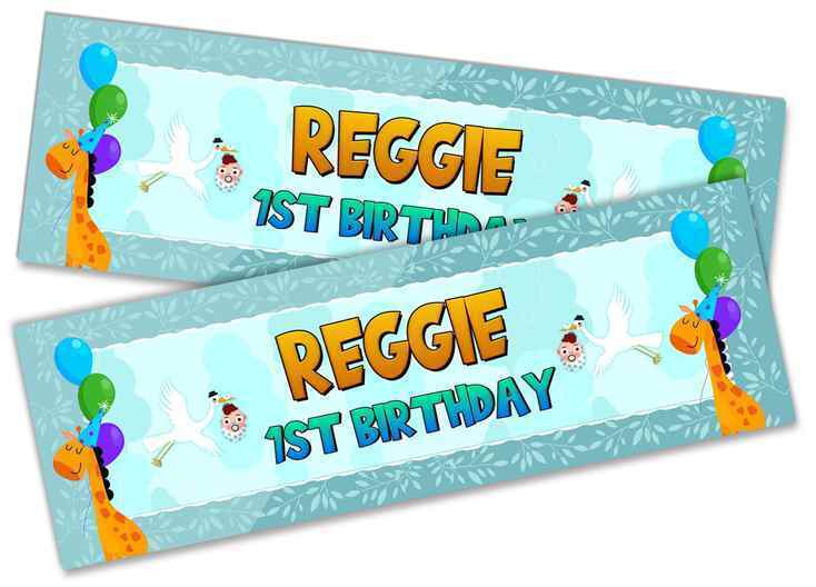 Personalised Birthday Banners Generic Design Children Kids Party Decoration 244