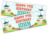 Personalised Birthday Banners Generic Design Children Kids Party Decoration 43