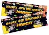 Personalised Birthday Banners Space Design Children Kids Party Decoration 53