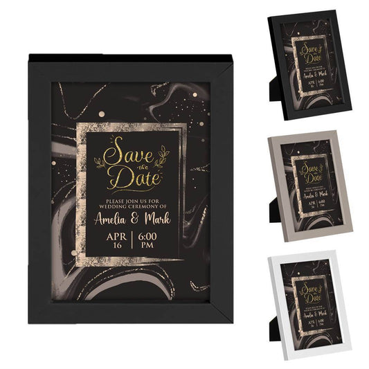 Personalised Anniversary Wooden Frames Any Image Name Wedding Gift Mr and Mrs 2