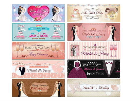 Personalised Wedding Banner Adult Party Celebration Marriage 235