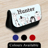 Personalised Pencil Case Jungle Girls Boys Stationary Kids School Bag 6