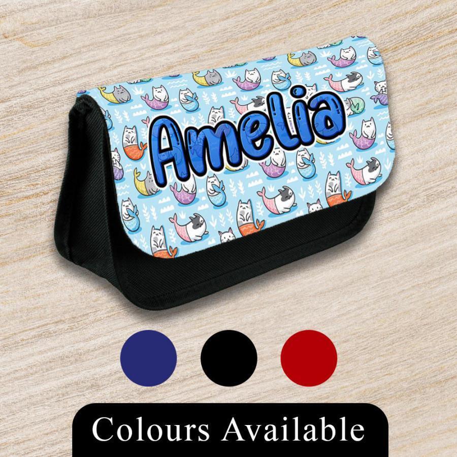 Personalised Pencil Case Generic Girls Boys Stationary Kids School Bag 21