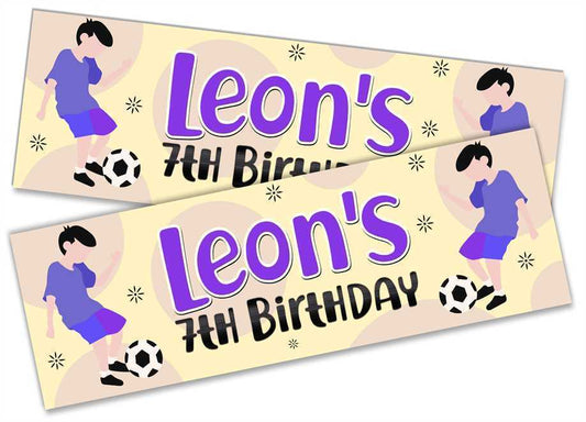 Personalised Birthday Banners Football Design Children Kids Party Decoration 58