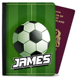 Personalised Football Children Passport Cover Holder Any Name Holiday 12