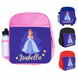 Personalised Kids Backpack Any Name Princess Design Boys Girls kid School Bag 33