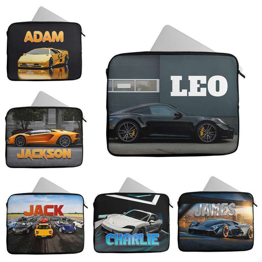 Personalised Any Name Car Design Laptop Case Sleeve Tablet Bag 18