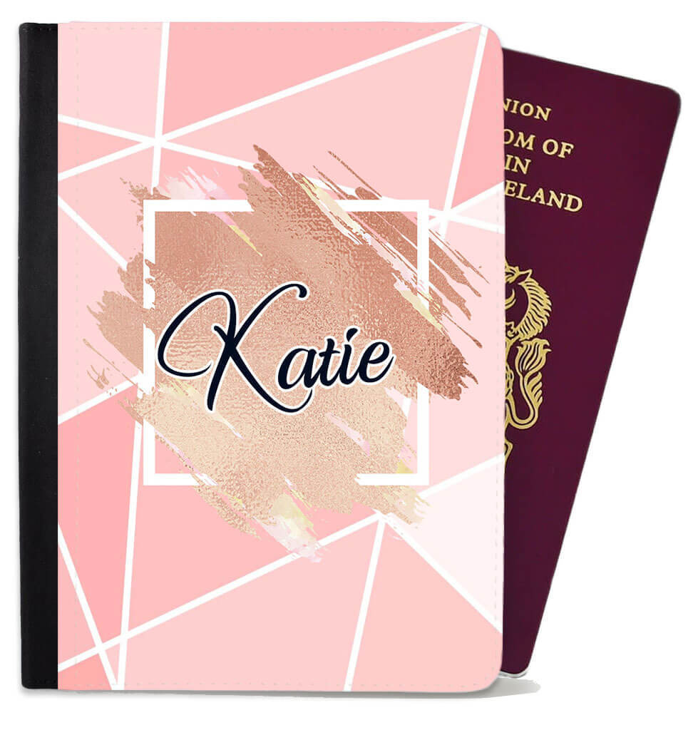 Personalised Abstract Children Passport Cover Holder Any Name Holiday 16