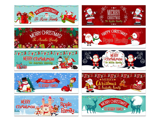 Personalised Banner Christmas Design Party Decoration 13