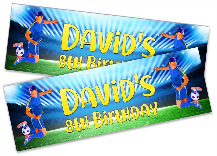 Personalised Birthday Banners Football Design Children Kids Party Decoration 56