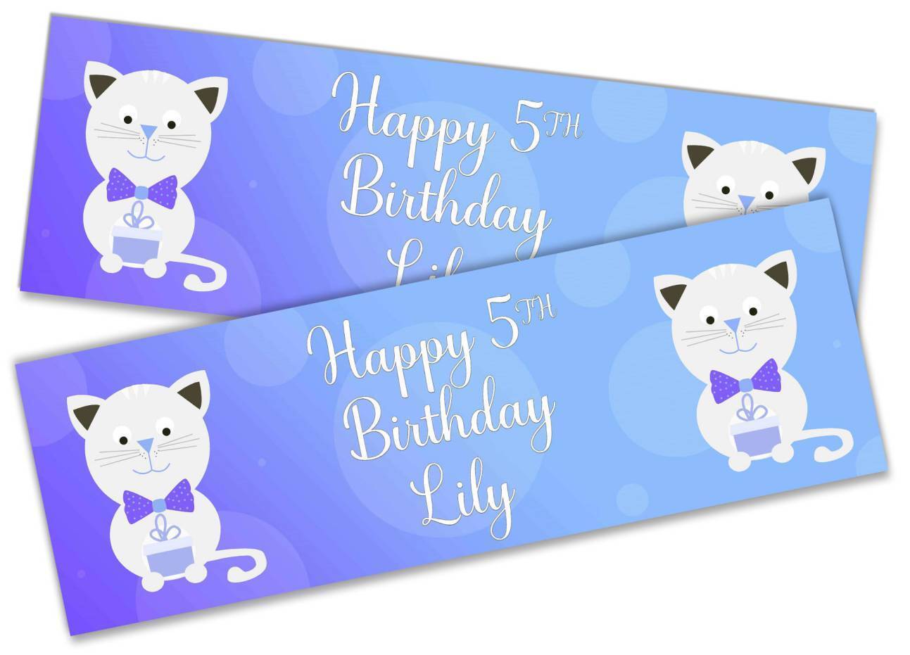 Personalised Birthday Banners Generic Design Children Kids Party Decoration 142