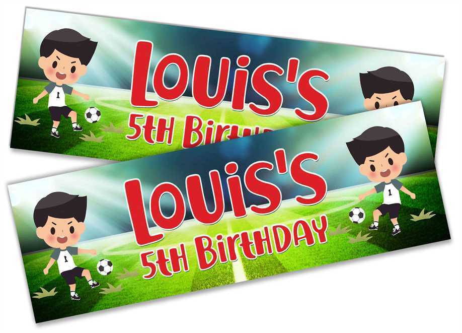 Personalised Birthday Banners Football Design Children Kids Party Decoration 56