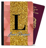 Personalised Glitter kids Passport Cover Holder Any Name Holiday Accessory 20