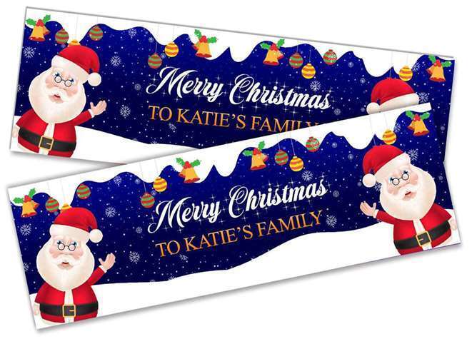 Personalised Banner Christmas Design Party Decoration 19