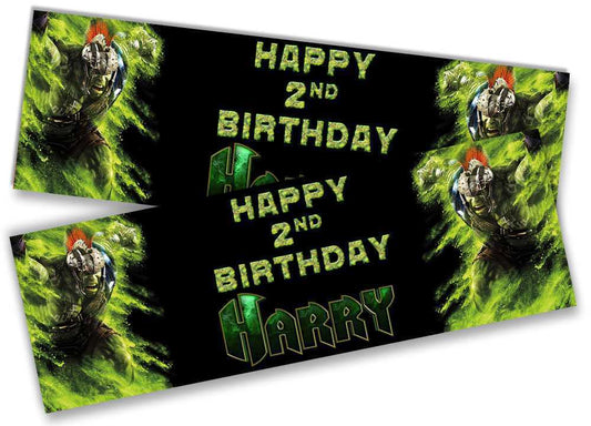 Personalised Birthday Banners Super Hero Design Children Kid Party Decoration 29