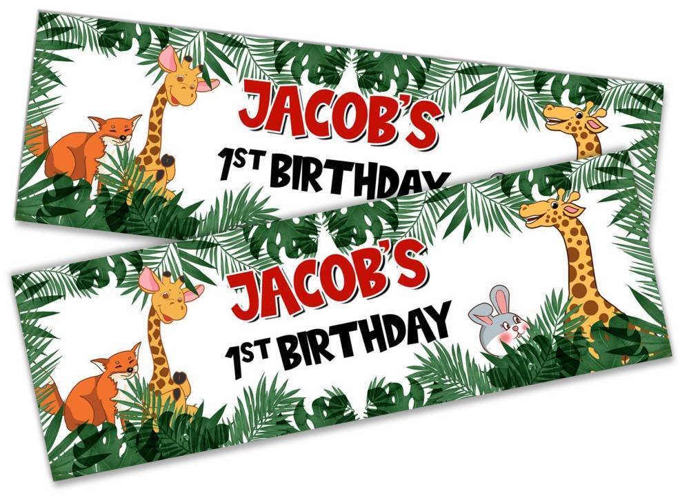 Personalised Birthday Banners Generic Design Children Kids Party Decoration 251