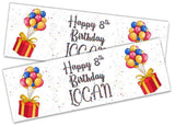 Personalised Birthday Banners Generic Design Children Kids Party Decoration 223