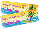 Personalised Birthday Banners Generic Design Children Kids Party Decoration 166