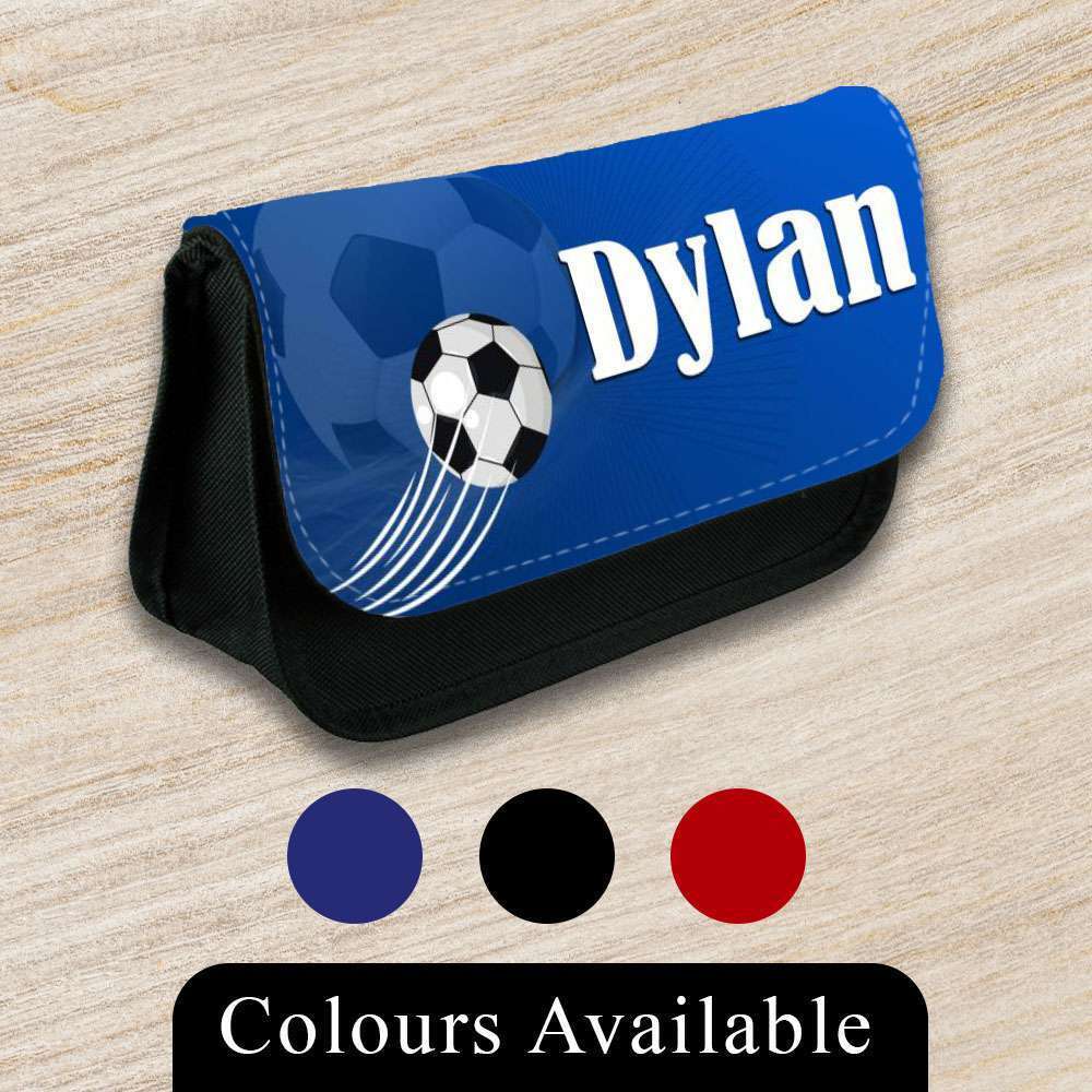 Personalised Pencil Case Football Girls Boys Stationary Kids School Bag 5