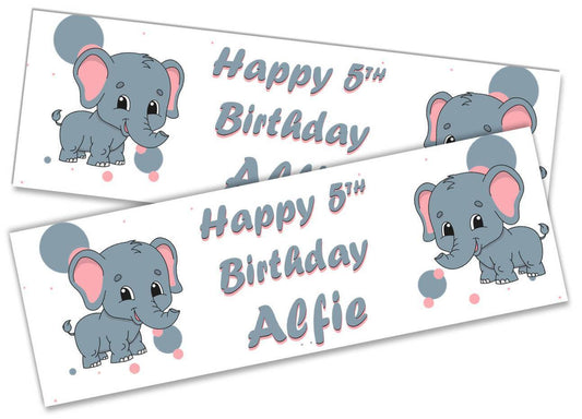 Personalised Birthday Banners Generic Design Children Kids Party Decoration 141