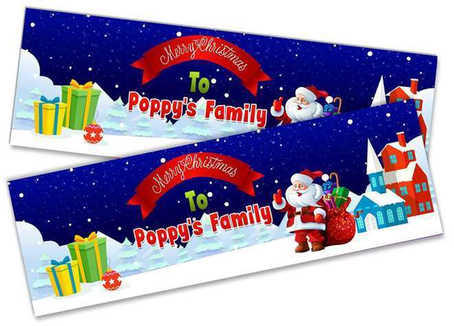 Personalised Banner Christmas Design Party Decoration 19