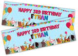 Personalised Birthday Banners Generic Design Children Kids Party Decoration 230