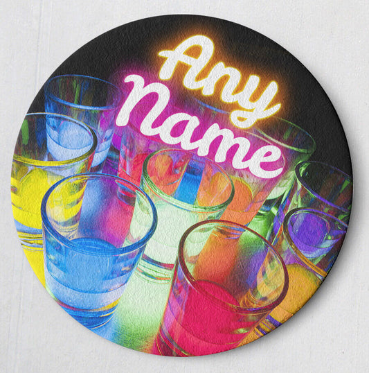 Personalised Any Name Bar Coaster Beer Home Pub Cafe Occasion Gift Idea 14