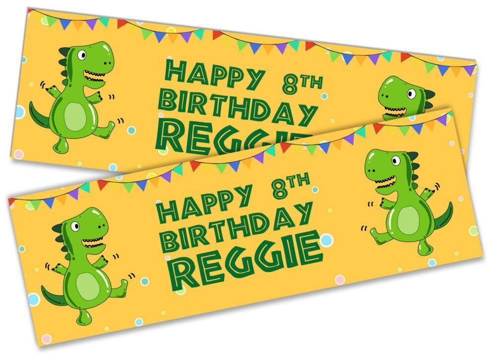 Personalised Birthday Banners Generic Design Children Kids Party Decoration 117