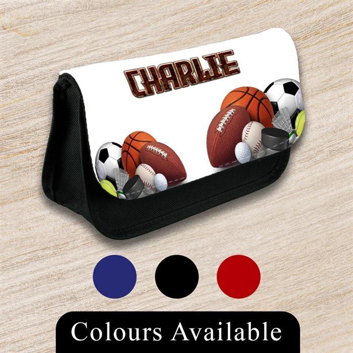 Personalised Pencil Case Football Girls Boys Stationary Kids School Bag 30