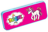 Personalised Any Name Unicorn Pencil Case Tin Children School Kids Stationary 27