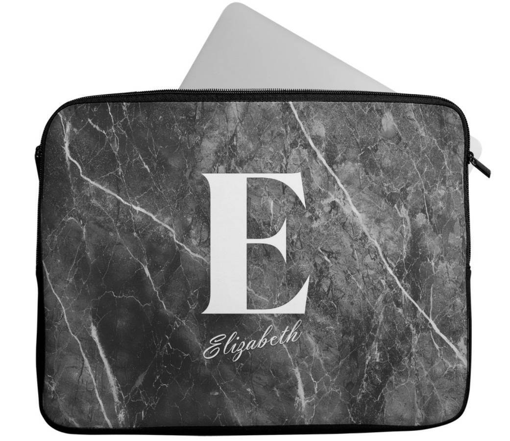 Personalised Any Name Marble Design Laptop Case Sleeve Tablet Bag 98