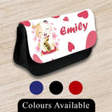 Personalised Pencil Case Generic Girls Boys Stationary Kids School Bag 38