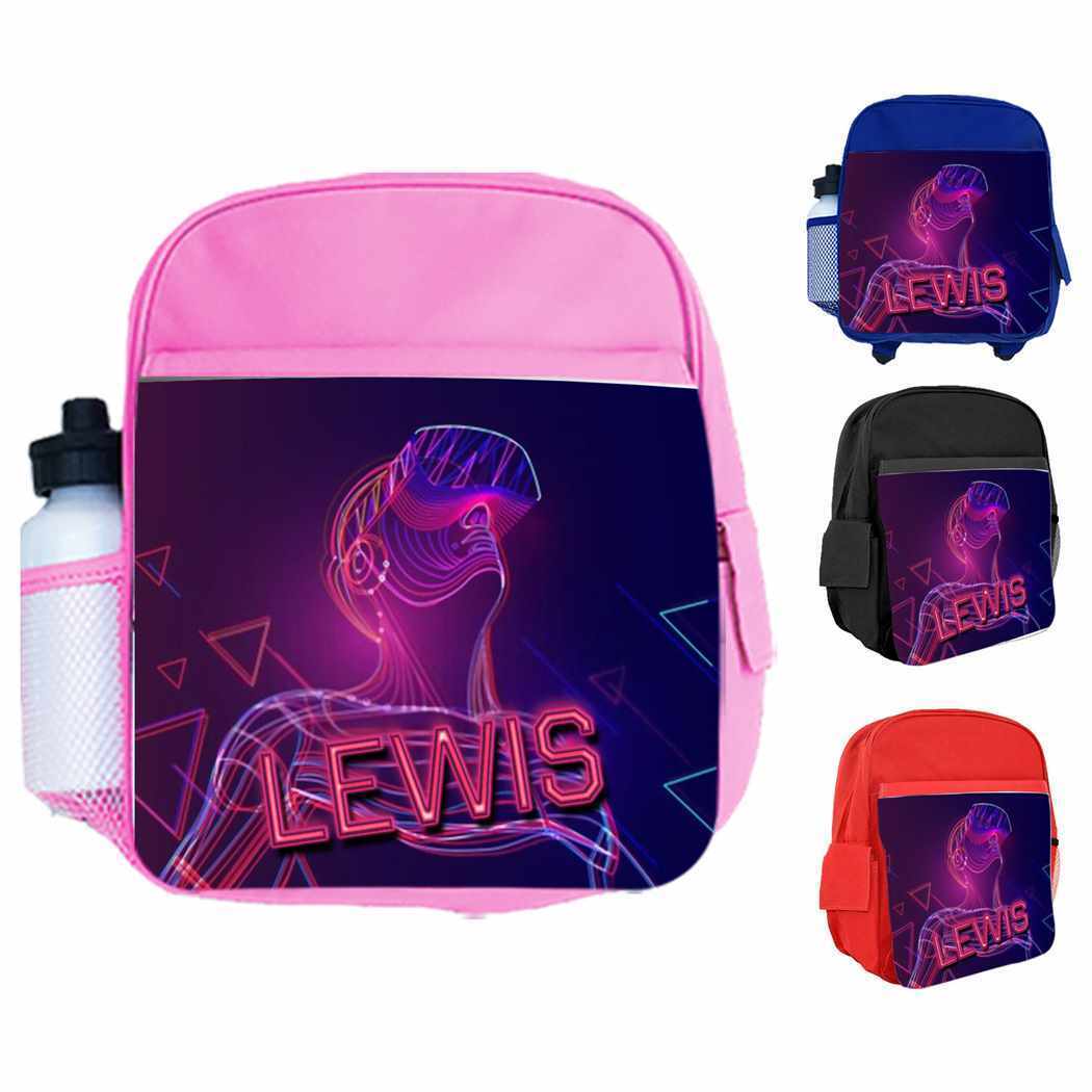 Personalised Kids Backpack Any Name Gaming Boys Girls Children School Bag 8