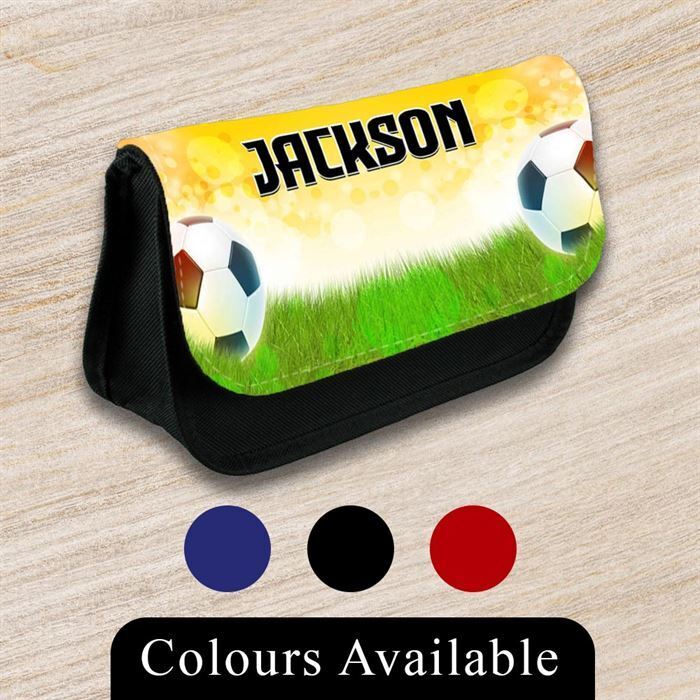 Personalised Pencil Case Football Girls Boys Stationary Kids School Bag 29