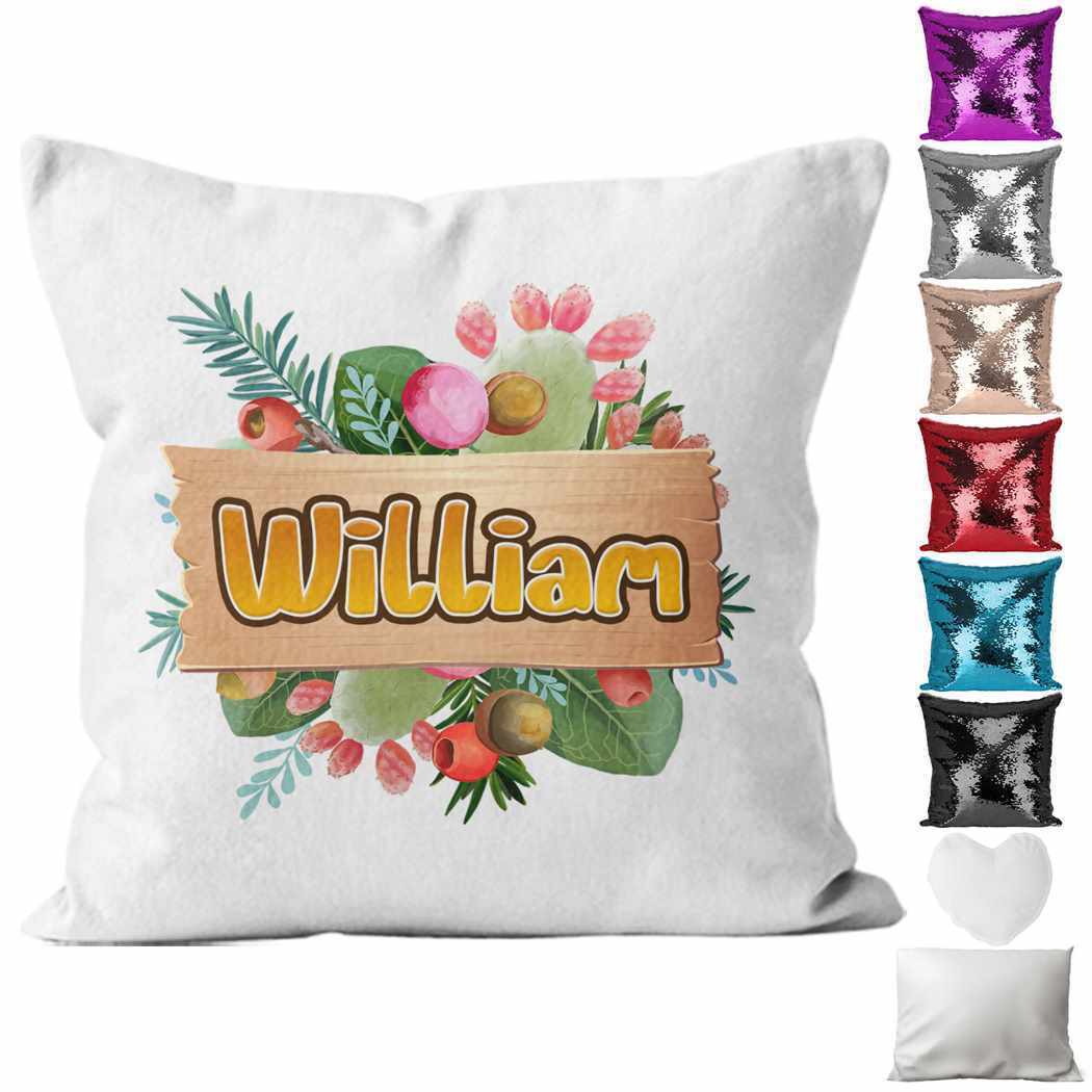 Personalised Cushion Animal Sequin Cushion Pillow Printed Birthday Gift 59