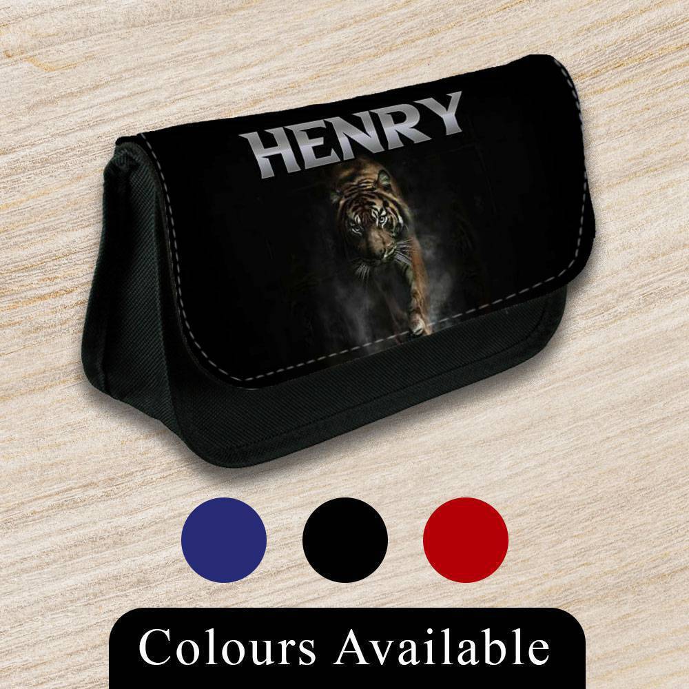 Personalised Pencil Case Animal Girls Boys Stationary Kids School Bag 16