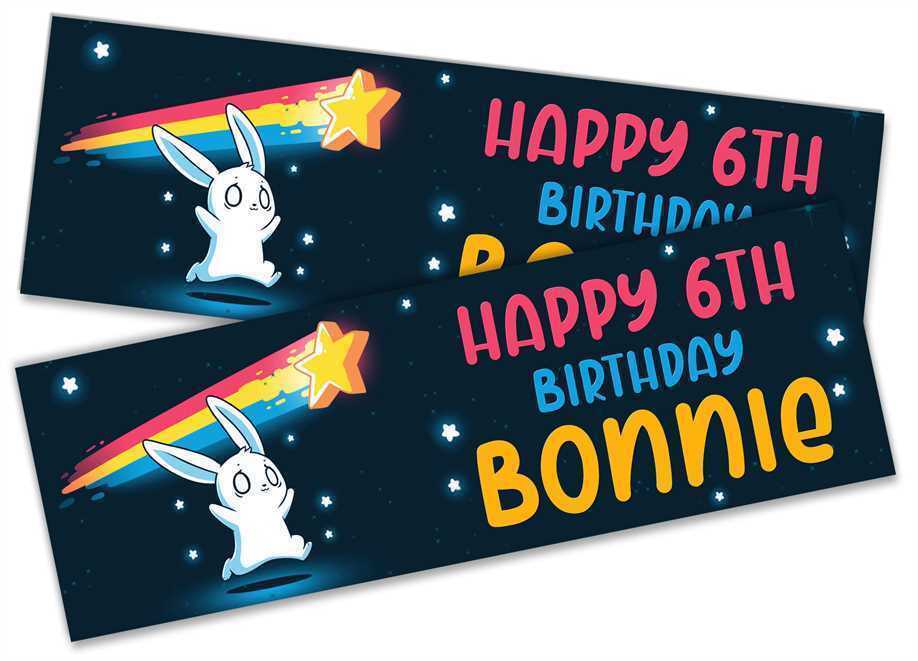 Personalised Birthday Banners Generic Design Children Kids Party Decoration 183