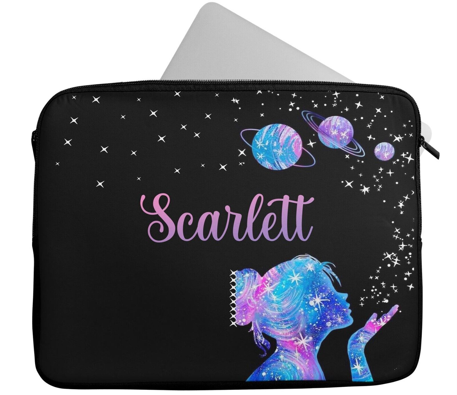 Personalised Any Name Space Design Laptop Case Sleeve Tablet Bag 49