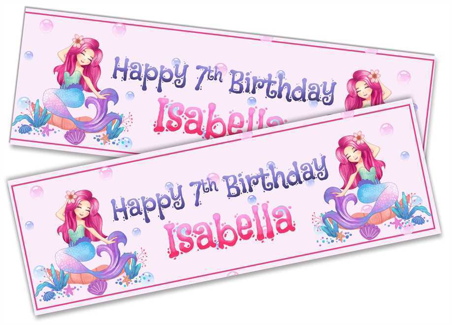 Personalised Birthday Banners Generic Design Children Kids Party Decoration 161