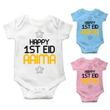 Personalised Eid Baby Vest Baby grow Little baby body suit 16