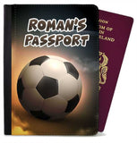 Personalised Football kids Passport Cover Holder Any Name Holiday Accessory 27